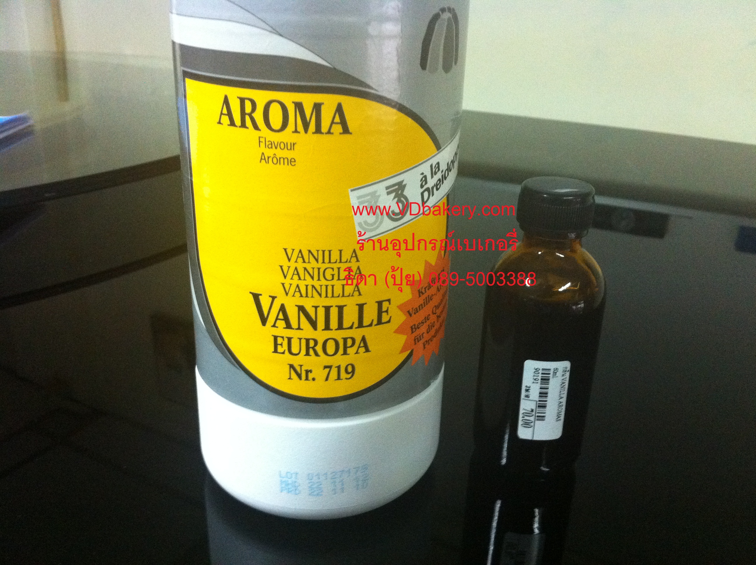 (90191) กลิ่นวนิลาชนิดเข้มข้น (VANILLA EUROPA Nr.719) (60 ml./ขวด) 