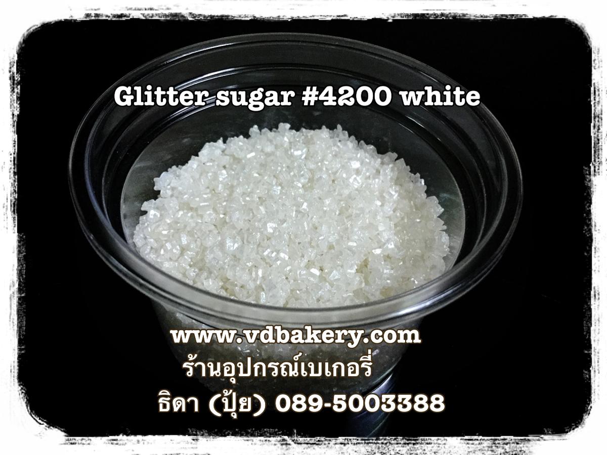 เกล็ดน้ำตาล Glitter Sugar #4200 White Pearls (50 g.)