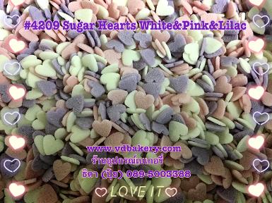 (5804209) Sugar Heart White Pink Lilac 4209 (50 g.)