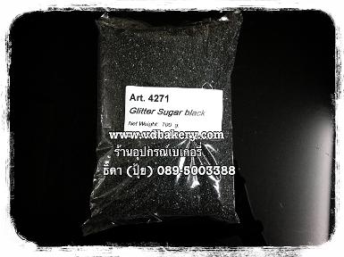 เกล็ดน้ำตาล Glitter Sugar 4271 Black (700 g.)