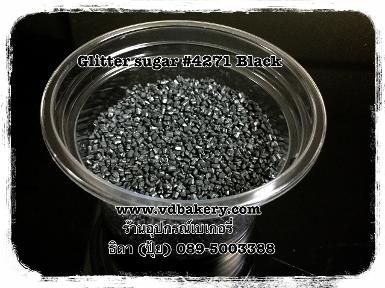 เกล็ดน้ำตาล Glitter Sugar 4271 Black (50 g.)