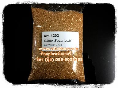 เกล็ดน้ำตาล Glitter Sugar 4202 Gold (700 g.)