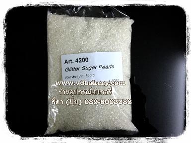 เกล็ดน้ำตาล Glitter Sugar 4200 White Pearls (700 g.)